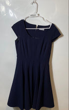 Load image into Gallery viewer, Calvin Klein Womens Blue Cap Sleeve Back-Zip Fit &amp; Flare Dress No Size
