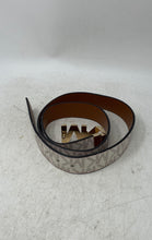 Load image into Gallery viewer, Michael Kors Womens Beige Signature Print Adjustable Buckle Belt
