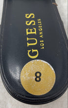 Load image into Gallery viewer, Guess Womens Black Leather Open Toe Slip-On Block Heel Slide Sandals Size 8
