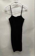Load image into Gallery viewer, Forever 21 Womens Black Spaghetti Strap Square Neck Bodycon Dress Size Small
