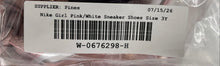Load image into Gallery viewer, Authentic Nike Boys Dunk Low HV0930-100 Pink White Sneaker Shoes Size 3Y Stained
