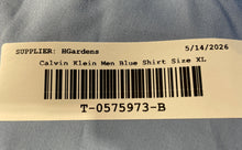 Load image into Gallery viewer, Calvin Klein Mens Blue Slim Fit Stretch Long Sleeve Dress Shirt Size XL
