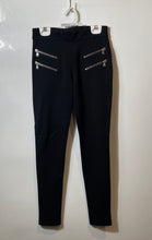 Load image into Gallery viewer, Zara Basic Womens Black Zipper Detail Pull-On Skinny Leg Ankle Pants Size XS
