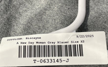 Load image into Gallery viewer, A New Day Womens Gray Notch Lapel Single-Breasted One-Button Blazer Size XS
