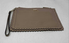 Load image into Gallery viewer, Michael Kors Womens Brown Pebbled Leather Credit Card Slot Wristlet Wallet
