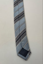 Load image into Gallery viewer, Vincenzo Mens Multicolor Striped Print Keeper Loop Adjustable Pointed Tie
