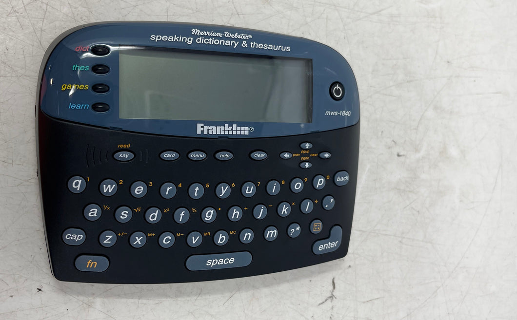 Franklin MWS-1840 Merriam-Webster Speaking Dictionary & Thesaurus Not Tested
