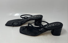 Load image into Gallery viewer, Calvin Klein Womens Belma 2 Black Croco-Embossed Block Heel Slide Sandals Sz 9.5
