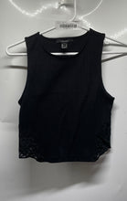 Load image into Gallery viewer, Forever 21 Womens Black Sleeveless Ribbed Pullover Cropped Tank Top Size S
