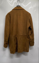 Load image into Gallery viewer, Vera Pelle Mens Brown Leather Long Sleeve Notch Lapel Two-Button Blazer Size 54
