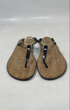 Load image into Gallery viewer, Michael Kors Womens Black Gold Slip-On Thong Sandals Size 8M
