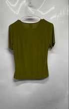 Load image into Gallery viewer, Calvin Klein Womens Green Short Sleeve V-Neck Regular Fit T-Shirt Size S
