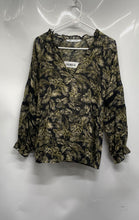 Load image into Gallery viewer, Zara Womens Multicolor Leaf Print Long Sleeve Pullover Blouse Top Size XS
