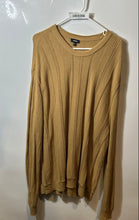 Load image into Gallery viewer, Express Mens Brown Textured Striped Crew Neck Pullover Sweater Size XL
