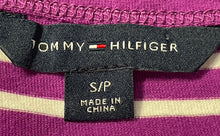 Load image into Gallery viewer, Tommy Hilfiger Womens Purple White Striped Blouse Top Size Small
