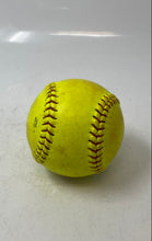 Load image into Gallery viewer, Rawlings Dream Seam Official Fast Pitch Yellow Red Signed Softball

