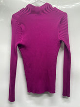 Load image into Gallery viewer, INC International Concepts Womens Purple Ribbed Long Sleeve Blouse Top Size M
