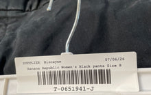 Load image into Gallery viewer, Banana Republic Womens Black Flat Front Belted Stretch Authentic Chino Pants 8P
