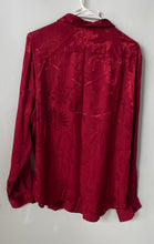 Load image into Gallery viewer, Guess Mens Red Floral Print Long Sleeve Collared Button-Up Shirt Size Medium
