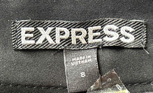Load image into Gallery viewer, Express Womens Black Flat Front High Waisted Back Zip Pockets Mini Skirt Size 8

