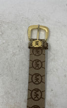 Load image into Gallery viewer, Michael Kors Womens Brown Signature Print Adjustable Formal Dress Belt
