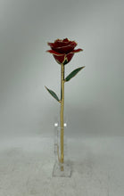 Load image into Gallery viewer, Home Decor Gilded Red Rose Keepsake Gold-Tone Trim With Gift Box
