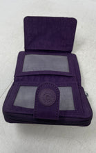 Load image into Gallery viewer, Kipling Womens Purple ID Window Zip Compartment Snap Trifold Wallet
