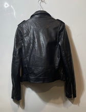 Load image into Gallery viewer, Zara Womens Black Long Sleeve Collared Asymmetrical Zip Motorcycle Jacket Size M
