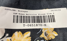 Load image into Gallery viewer, H&amp;M Womens Multicolor Floral Print Long Sleeve Pullover Cropped Top Size 6
