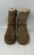 Load image into Gallery viewer, UGG Womens Bailey Bow Brown Black Animal Print Round Toe Snow Boots Size 8
