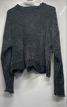 Load image into Gallery viewer, Zara Womens Gray Long Sleeve Tight-Knit Ribbed Hem Pullover Sweater Size S
