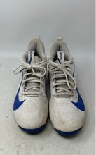 Load image into Gallery viewer, Nike Mens Alpha Menace 4 Shark FN0028-103 White Blue Football Cleats Size 9
