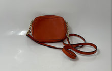 Load image into Gallery viewer, Michael Kors Womens Orange Gold Card Holder Inner Pocket Crossbody Bag

