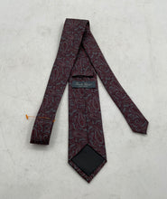 Load image into Gallery viewer, Pronto Uomo Mens Dark Brown Paisley Print Adjustable Pointed Ties
