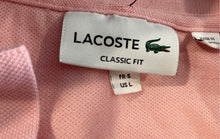 Load image into Gallery viewer, Lacoste Mens Pink Short Sleeve Classic Fit Collared Polo Shirt Size L
