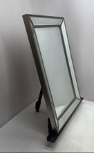Load image into Gallery viewer, Silver-Tone Engraved Border Home Decorative 30x20 Wall Hanging Mirror
