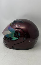 Load image into Gallery viewer, EXL Dot Unisex Red Rainbow Visor Flip-Up Full-Face Motorcycle Helmet Size M
