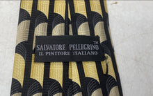 Load image into Gallery viewer, Salvatore Pellegrino Mens Multicolor Geometric Print Silk Handmade Designer Tie
