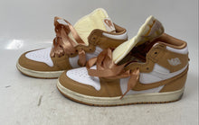 Load image into Gallery viewer, Nike Girls Air Jordan 1 Retro High OG FN6621-201 White Beige Sneaker Shoes Sz 3Y
