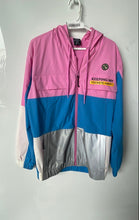 Load image into Gallery viewer, Fly Supply Womens Multicolor Colorblock Hooded Windbreaker Jacket Size Large
