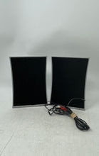 Load image into Gallery viewer, Pair Of NXT Gray Black Portable RCA Wired Flat Panel Computer Speaker Untested
