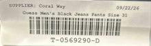 Load image into Gallery viewer, Guess Womens Black Denim Dark Wash Button Front Belt Loops Skinny Jeans Size 31
