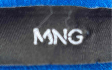Load image into Gallery viewer, Mango Womens Blue Elastic Waist Pull-On Wide Leg Dress Pants Size Medium
