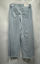 Load image into Gallery viewer, Pacsun Womens Blue Denim Pockets Light Wash Raw Hem Wide Leg Jeans Size 25
