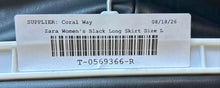 Load image into Gallery viewer, Zara Womens Black Faux Leather Slit Detail Back Zip Long Maxi Skirt Size Large
