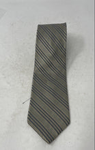 Load image into Gallery viewer, DKNY Mens Brown Striped Print Silk Adjustable Formal Designer Tie
