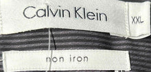 Load image into Gallery viewer, Calvin Klein Mens Gray Striped Non-Iron Long Sleeve Button-Up Shirt Size XXL
