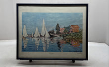 Load image into Gallery viewer, Boats At Argenteuil Paint Impressionism Framed Wall Art Print By Claude Monet
