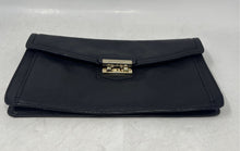 Load image into Gallery viewer, Cole Haan Womens Black Leather Inner Pocket Card Holder Flap Snap Clutch Purse
