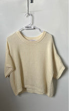 Load image into Gallery viewer, Michael Kors Womens Beige Short Sleeve Round Neck Pullover Sweater Size L/G
